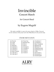 Magalif - Invincible (Concert Band) - WE03