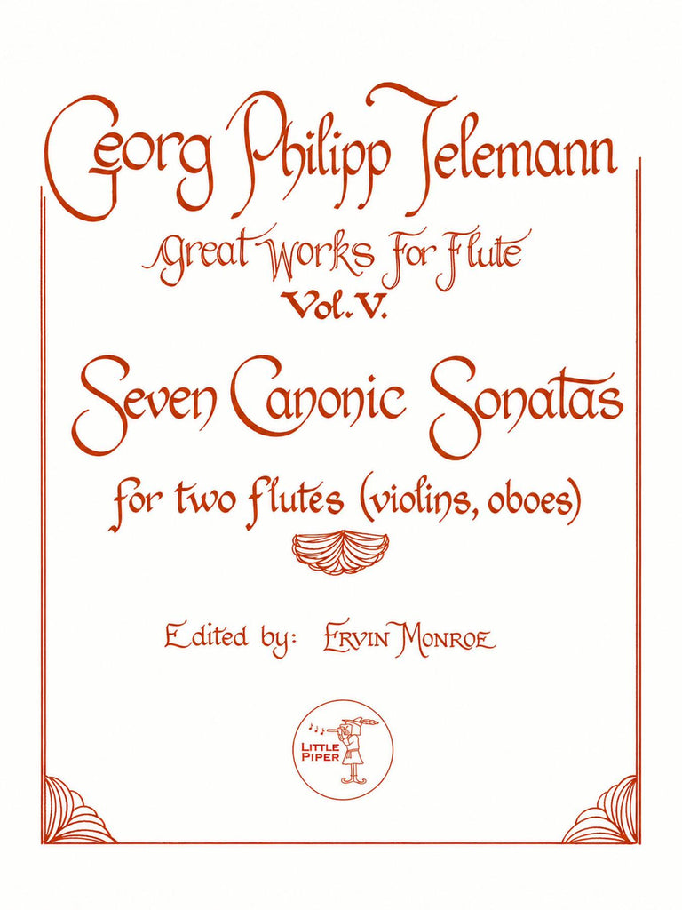 Telemann (ed. Monroe) - Seven Canonic Sonatas for Two Flutes - 2F-T1