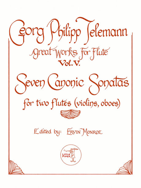 Telemann (ed. Monroe) - Seven Canonic Sonatas for Two Flutes - 2F-T1