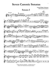 Telemann (ed. Monroe) - Seven Canonic Sonatas for Two Flutes - 2F-T1