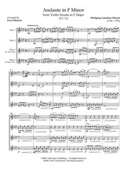 Mozart (arr. Monroe) - Andante in F Minor for Flute Quartet (or Flute Choir) - 4F-M1
