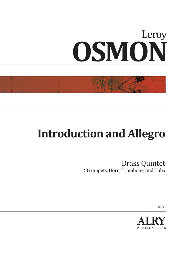 Osmon - Introduction and Allegro for Brass Quintet - BR07