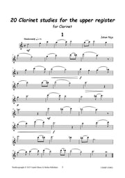 Nijs - 20 Clarinet Studies for the upper register - C250801UMMP
