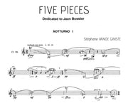 Vande Ginste - Five Pieces for Clarinet Solo - C7998EM