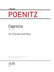 Poenitz - Capriccio, Op. 73 for Clarinet and Harp - CH02
