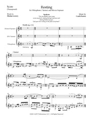 Baxter - Resting for Vibraphone, Clarinet, and Mezzo-Soprano - CM234