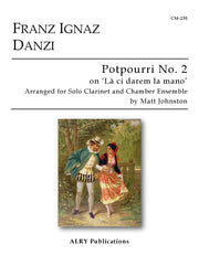 Danzi (arr. Johnston) - Potpourri No. 2 for Clarinet and Chamber Ensemble - CM235