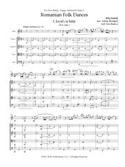 Bartok (arr. Manijak) - Romanian Folk Dances for Flute and String Quartet - CM295