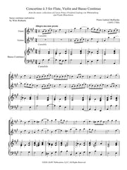 Buffardin (ed. Brabants) - Concertino a 3 for Flute, Violin, and Basso Continuo - CM300
