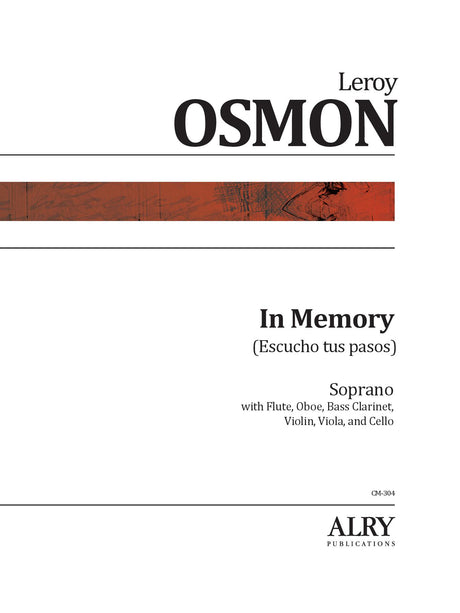 Osmon - In Memory for Soprano and Chamber Ensemble - CM304
