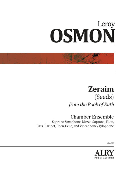 Osmon - Zeraim from the Book of Ruth for Chamber Ensemble - CM308