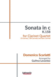 Scarlatti (arr. Levantez) - Sonate in c, K.158 for Clarinet Quartet - CQ7841EM