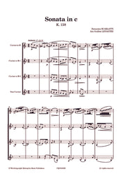 Scarlatti (arr. Levantez) - Sonate in c, K.158 for Clarinet Quartet - CQ7841EM