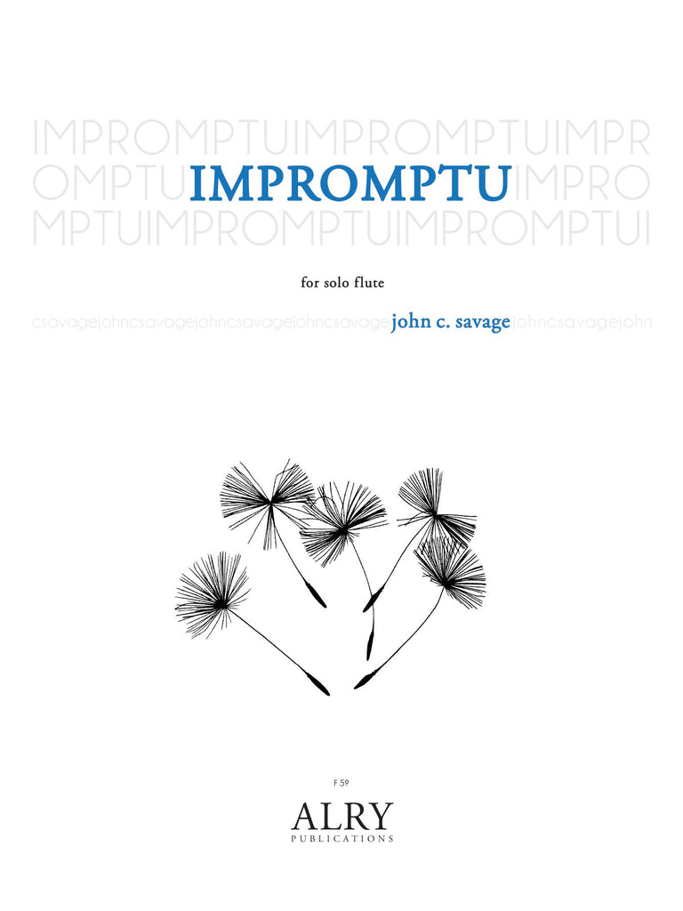 Savage - Impromptu for Solo Flute - F59