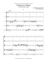 Bach (arr. Johnston) - Sonata in G Minor, BWV 1020 for Flute Quintet - FC627