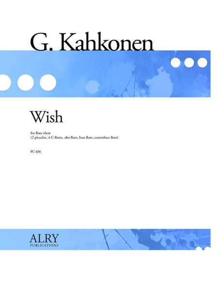 Kahkonen - Wish for Flute Choir - FC636