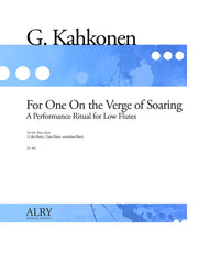 Kahkonen - For One On the Verge of Soaring for Low Flute Choir - FC901