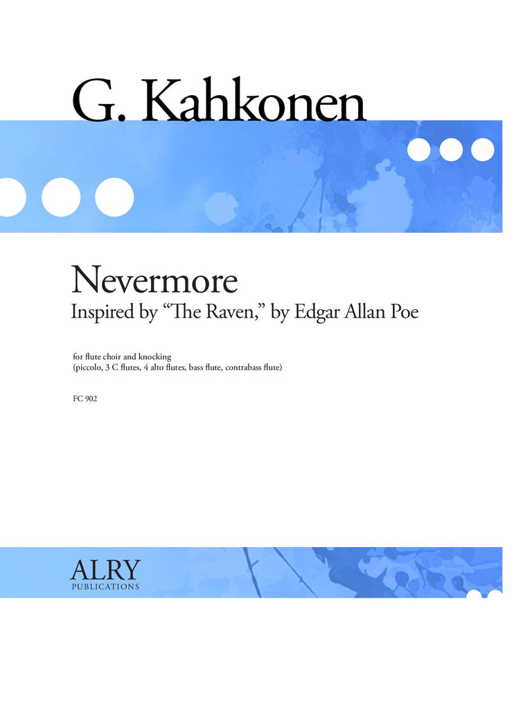 Kahkonen - Nevermore for Flute Choir - FC902