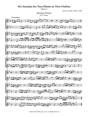 Loeillet (ed. Brabants) - Six Sonatas, Op. 4 for Two Flutes or Two Violins - FD48