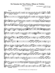 L'oeillet de Gant (ed. Brabants) - Six Sonatas, Op. 5, Livre Second for Two Flutes, Oboes or Violins - FD49