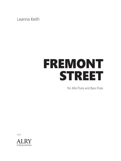 Keith - Fremont Street for Alto Flute and Bass Flute - FD51
