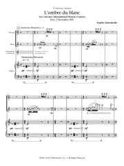 Dufeutrelle - L'ombre du blanc for Piccolo, Flute, and Piano - FDP45