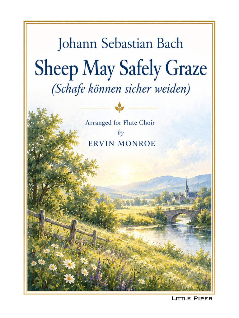 Bach (arr. Monroe) - Sheep May Safely Graze for Flute Choir - FE-B7
