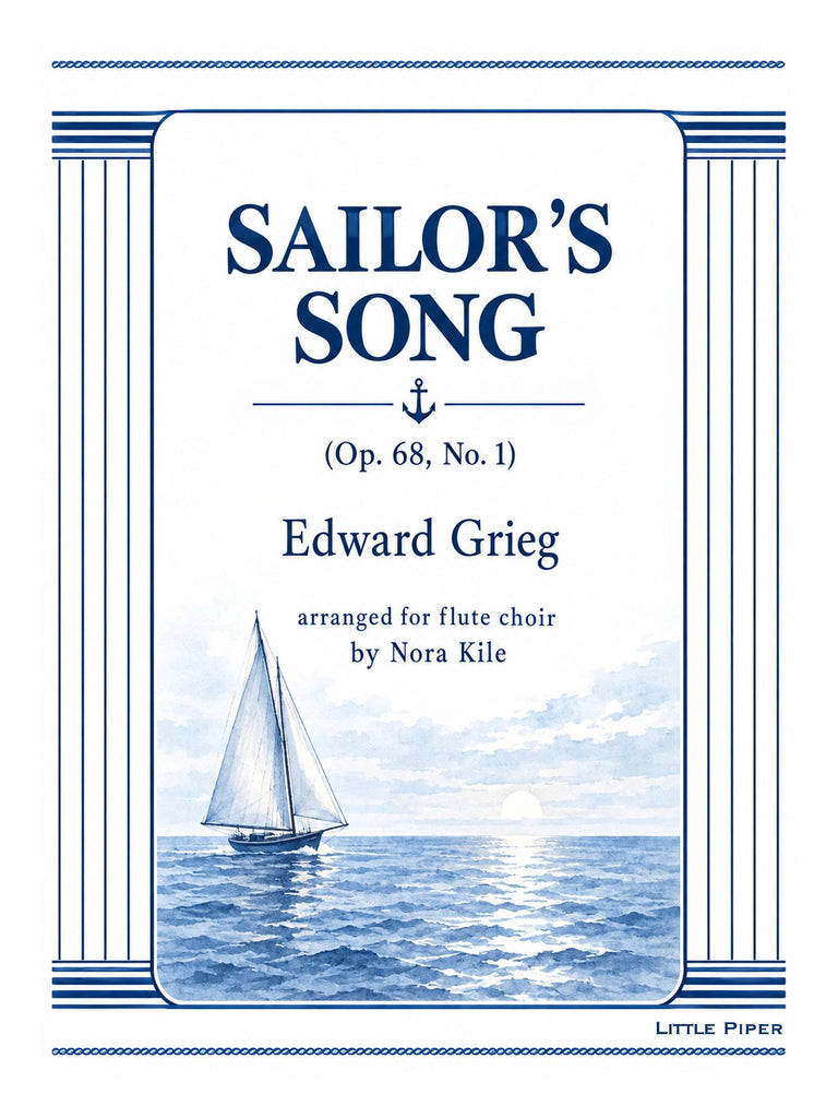 Grieg (arr. Kile) - Sailor's Song (Op. 68, No. 1) for Flute Choir - FE-G3