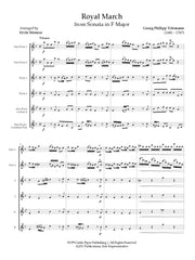 Telemann (arr. Monroe) - Royal March for Two Solo Flutes and Flute Choir - FE-T3
