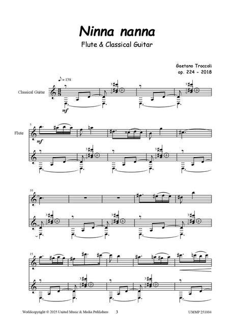 Troccoli - Ninna nanna for Flute and Guitar - FG251004UMMP