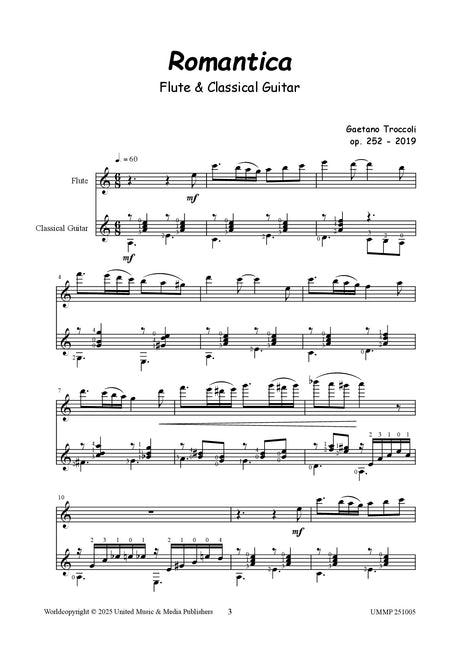 Troccoli - Romantica for Flute and Guitar - FG251005UMMP