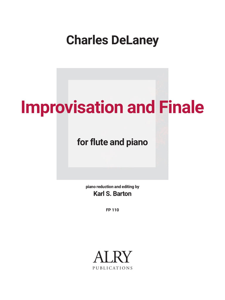 DeLaney - Improvisation and Finale for Flute and Piano - FP110