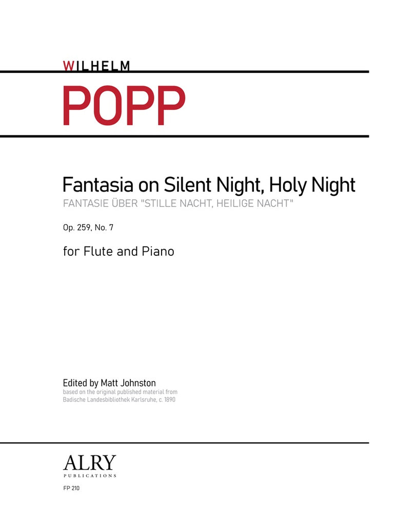 Popp - Fantasia on Silent Night, Holy Night for Flute and Piano - FP210