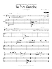 Pinkham - Before Sunrise for Flute and Piano - FP220