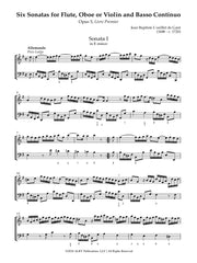 L'oeillet de Gant (ed. Brabants) - Six Sonatas, Op. 5, Livre Premier for Flute, Oboe or Violin and Basso Continuo - FP237