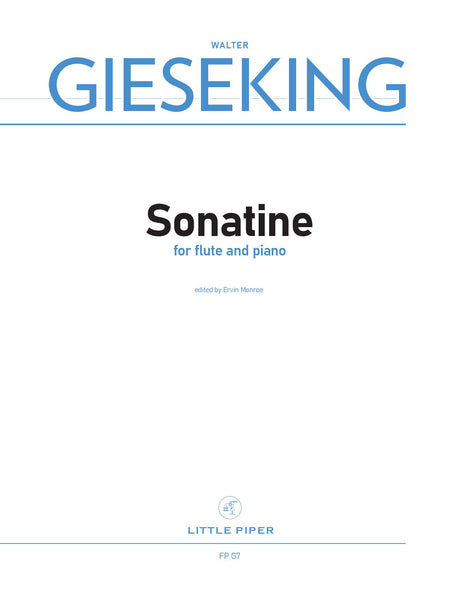 Gieseking (ed. Monroe) - Sonatine for Flute and Piano - FP-G7