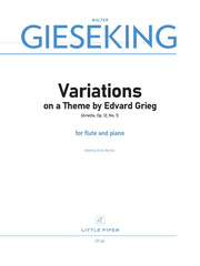 Gieseking (ed. Monroe) - Variations on a Theme by Edvard Grieg for Flute and Piano - FP-G8