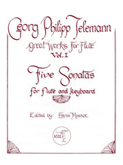 Telemann (ed. Monroe) - Five Sonatas for Flute and Keyboard - FP-T1