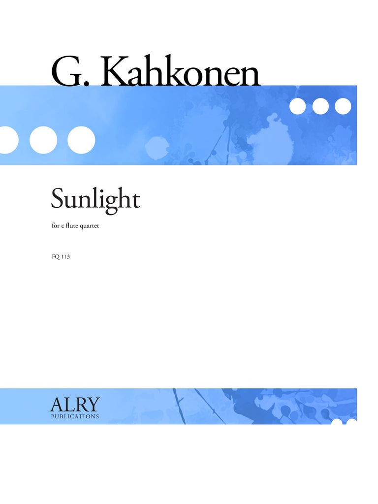 Kahkonen - Sunlight for Flute Quartet - FQ113