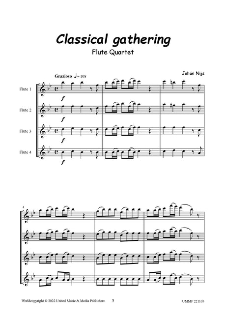 Nijs - Classical Gathering for 4 Flutes - FQ221105UMMP