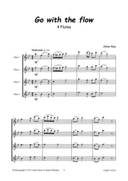 Nijs - Go With the Flow for Flute Quartet - FQ250203UMMP