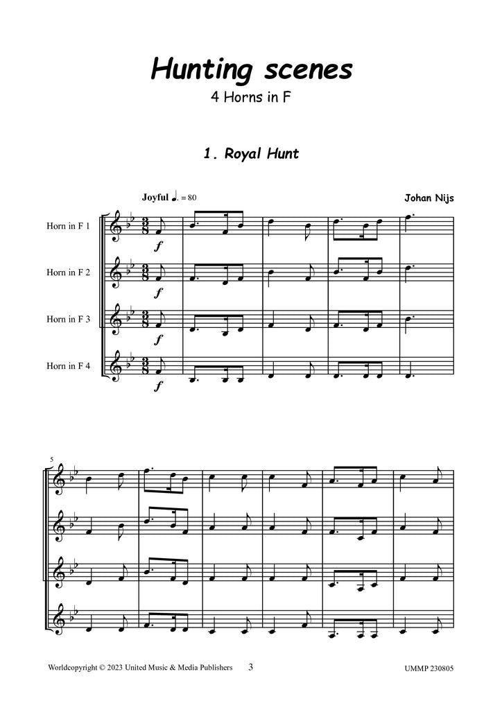 Nijs - Hunting Scenes for 4 Horns - FRHC230805UMMP