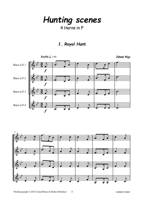 Nijs - Hunting Scenes for 4 Horns - FRHC230805UMMP