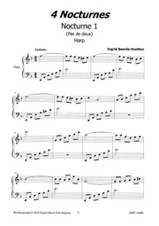 Beerda-Huetten - 4 Nocturnes for Harp - H116089DMP