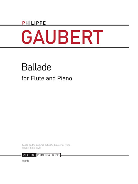 Gaubert - Ballade for Flute and Piano - MEG156