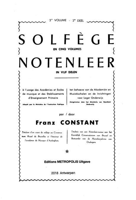 Constant, Franz - Notenleer - Deel 3 - MT32AEM