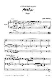 Hoekstra - Avalon for Organ - ORG115021DMP