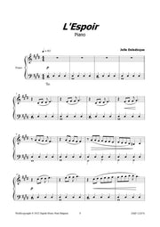 Deledicque - L'espoir for Piano - PN122070DMP