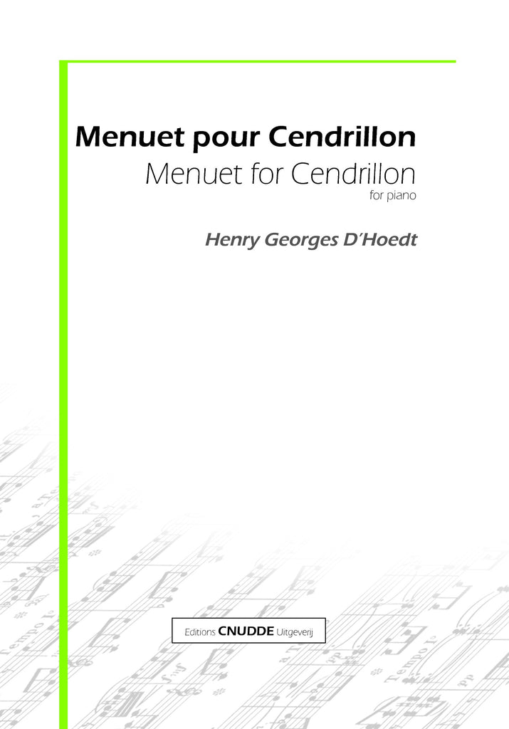 D'Hoedt - Menuet pour Cendrillon for Piano - PN2204CN