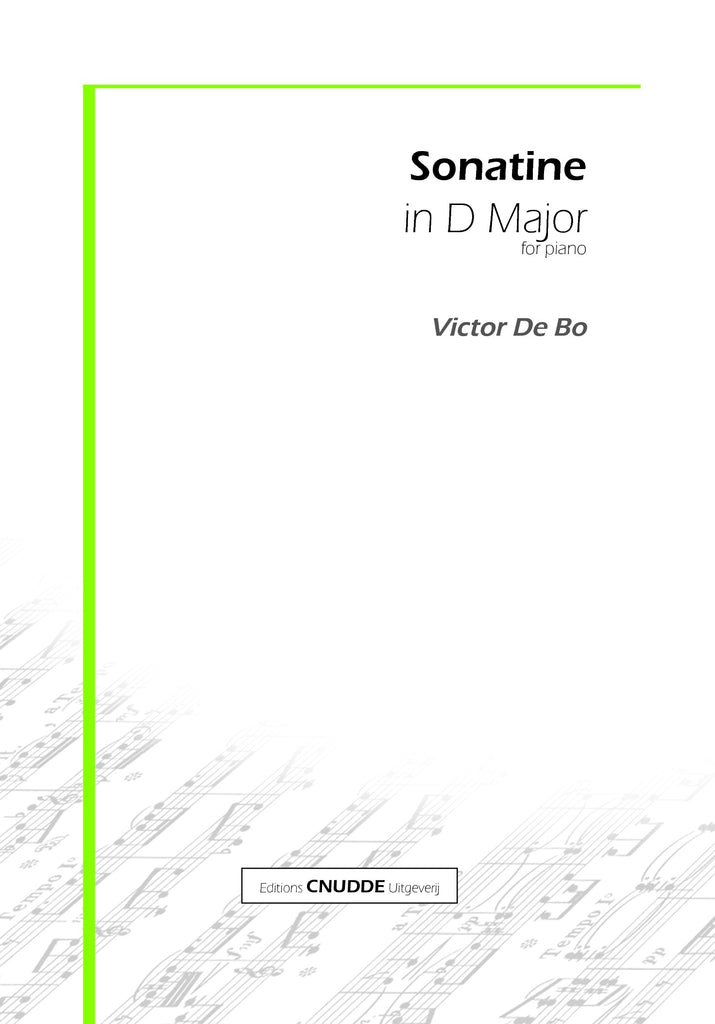 De Bo - Sonatine in D Major for Piano - PN2225CN